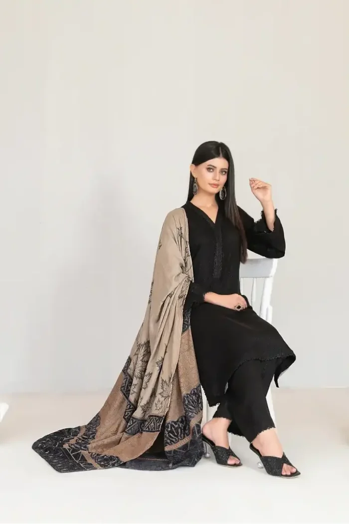 Farhin By Tawakkal Unstitched 3 Piece Collection - Leather Peach Finish D-4595