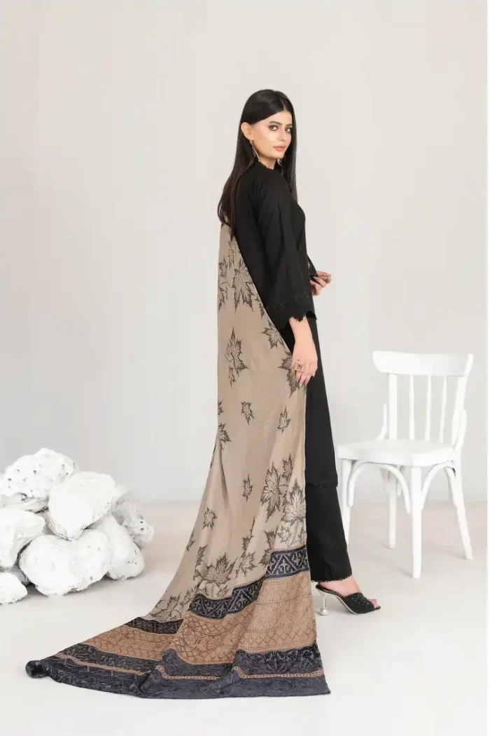 Farhin By Tawakkal Unstitched 3 Piece Collection - Leather Peach Finish D-4595