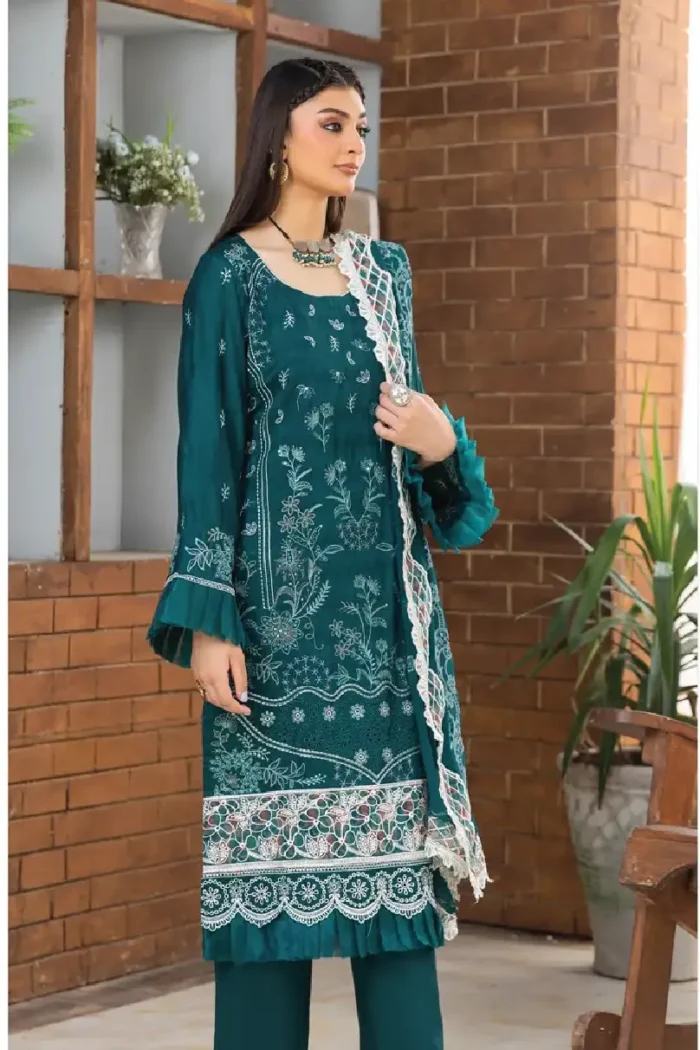 Inaara By Aalaya – Premium Embroidered Viscose 3 Piece Design-1