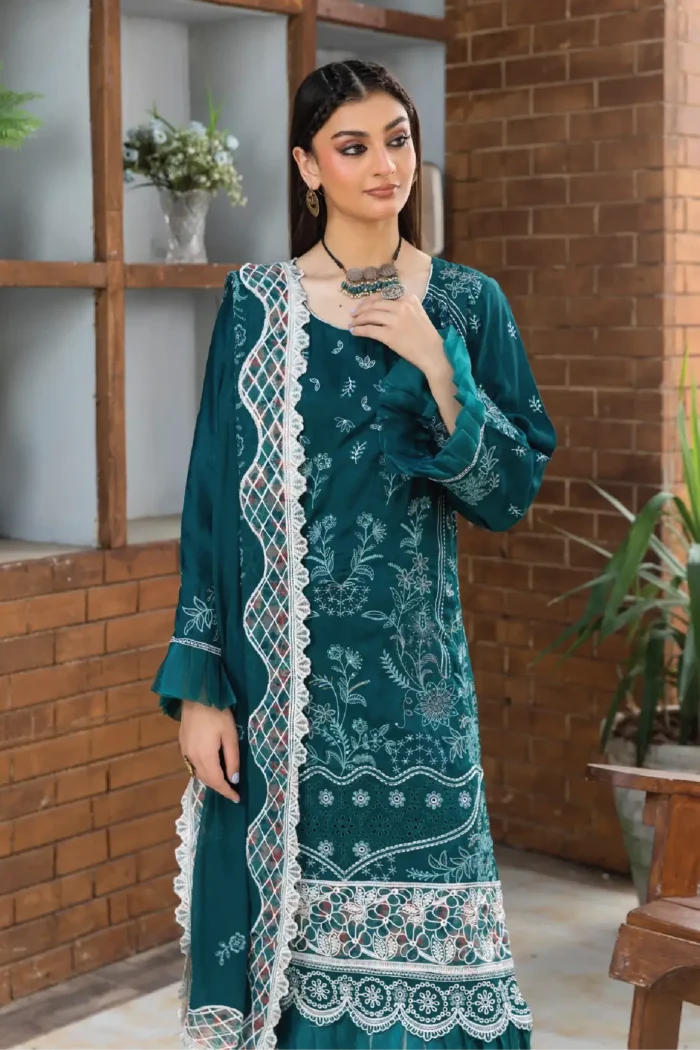 Inaara By Aalaya – Premium Embroidered Viscose 3 Piece Design-1