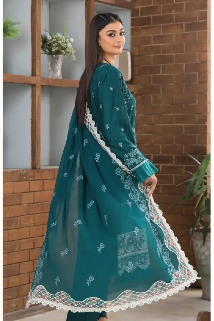 Inaara By Aalaya – Premium Embroidered Viscose 3 Piece Design-1