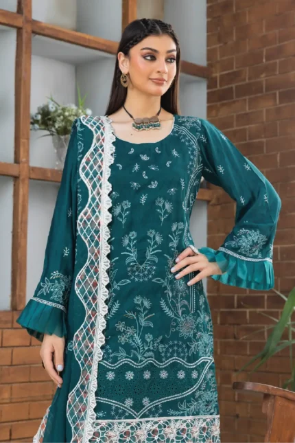 Inaara By Aalaya – Premium Embroidered Viscose 3 Piece Design-1