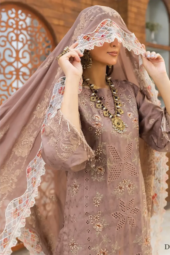 Inaara By Aalaya – Premium Embroidered Viscose 3 Piece Design-3