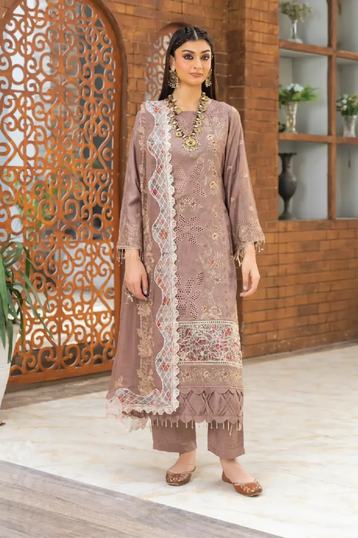 Inaara By Aalaya – Premium Embroidered Viscose 3 Piece Design-3