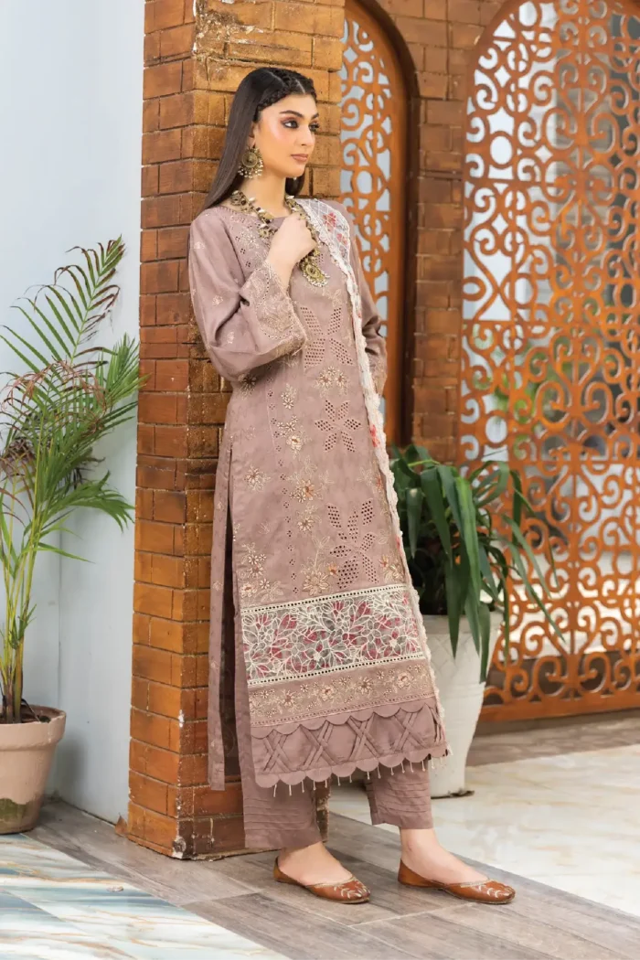 Inaara By Aalaya – Premium Embroidered Viscose 3 Piece Design-3