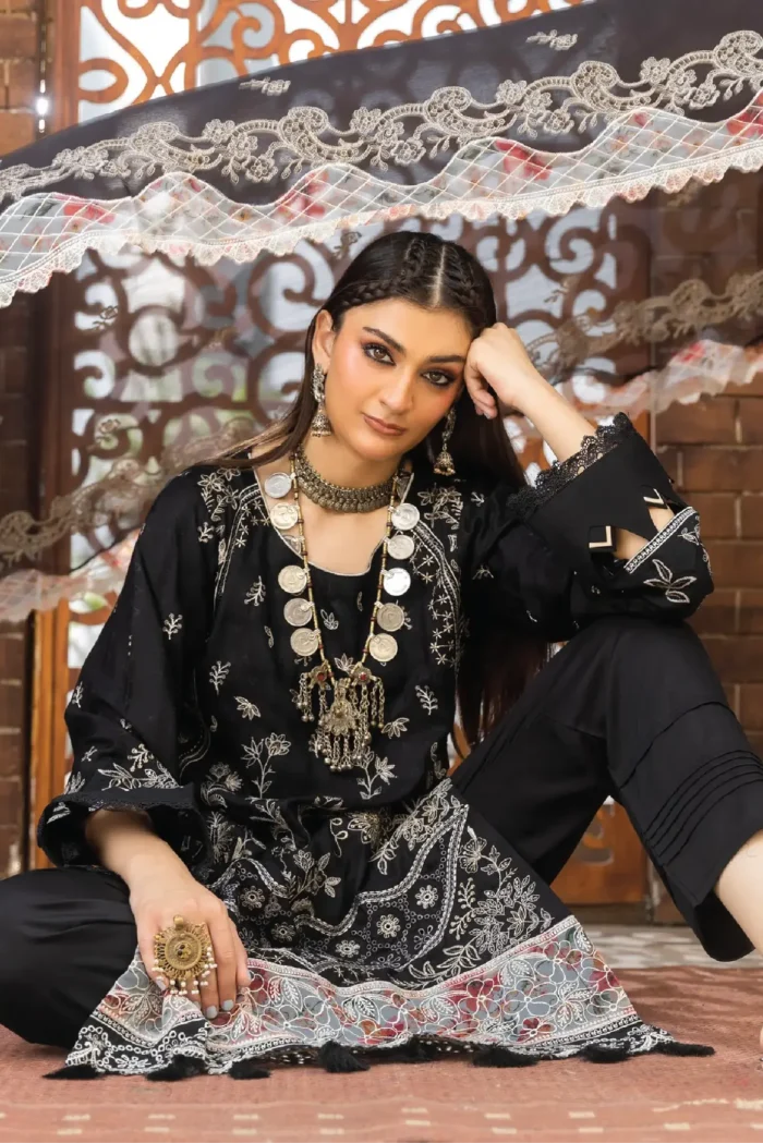 Inaara By Aalaya – Premium Embroidered Viscose 3 Piece Design-4