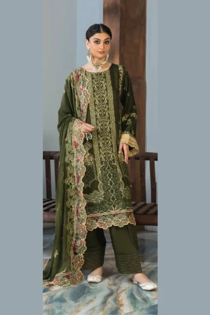Inaara By Aalaya – Premium Embroidered Viscose 3 Piece Design-7