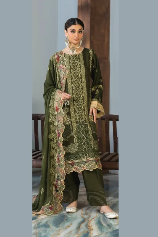 Inaara By Aalaya – Premium Embroidered Viscose 3 Piece Design-7