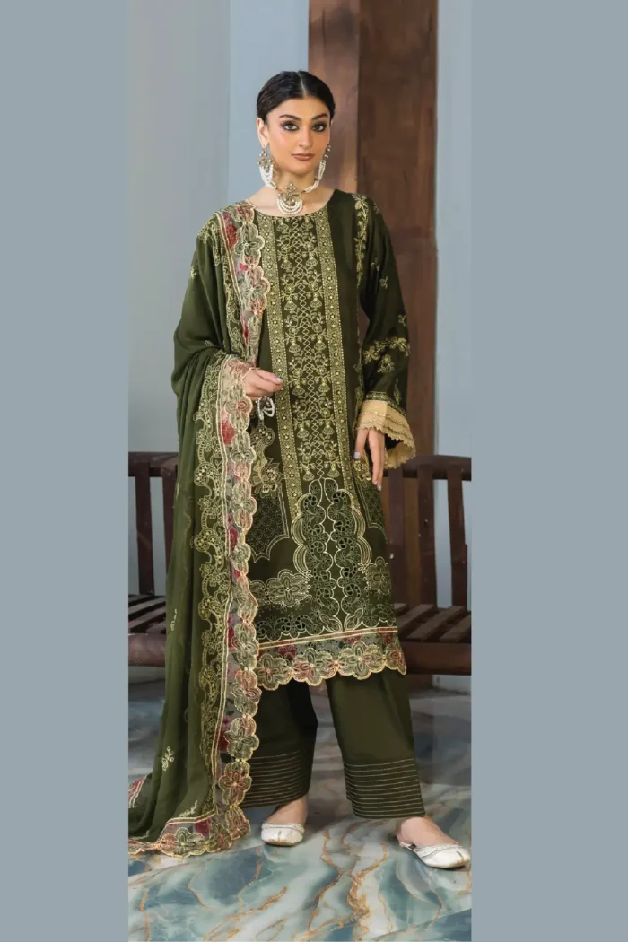 Inaara By Aalaya – Premium Embroidered Viscose 3 Piece Design-7