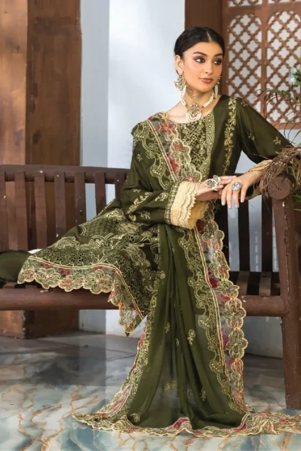 Inaara By Aalaya – Premium Embroidered Viscose 3 Piece Design-7