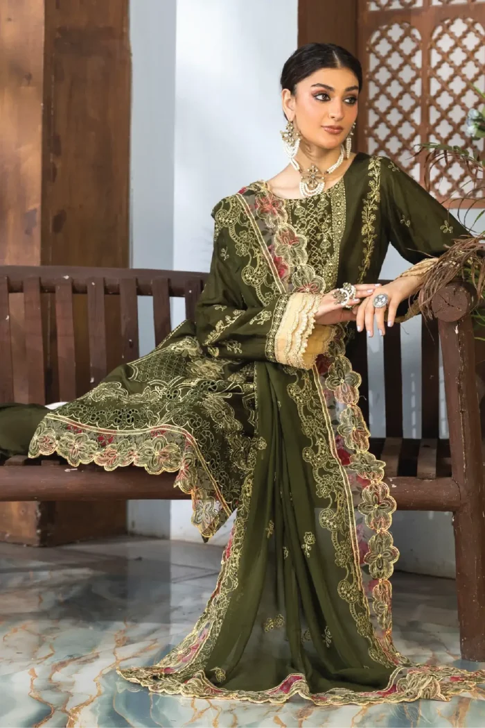 Inaara By Aalaya – Premium Embroidered Viscose 3 Piece Design-7