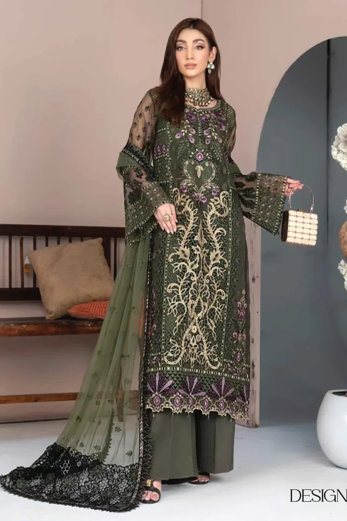 JJ Embellish Luxury 3 Piece - Design-4