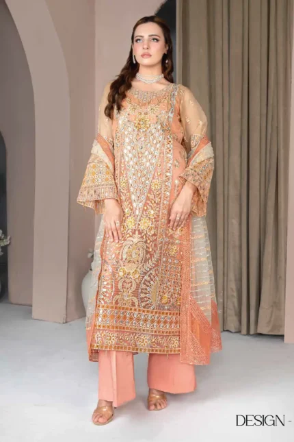 JJ Embellish Luxury 3 Piece - Design-5