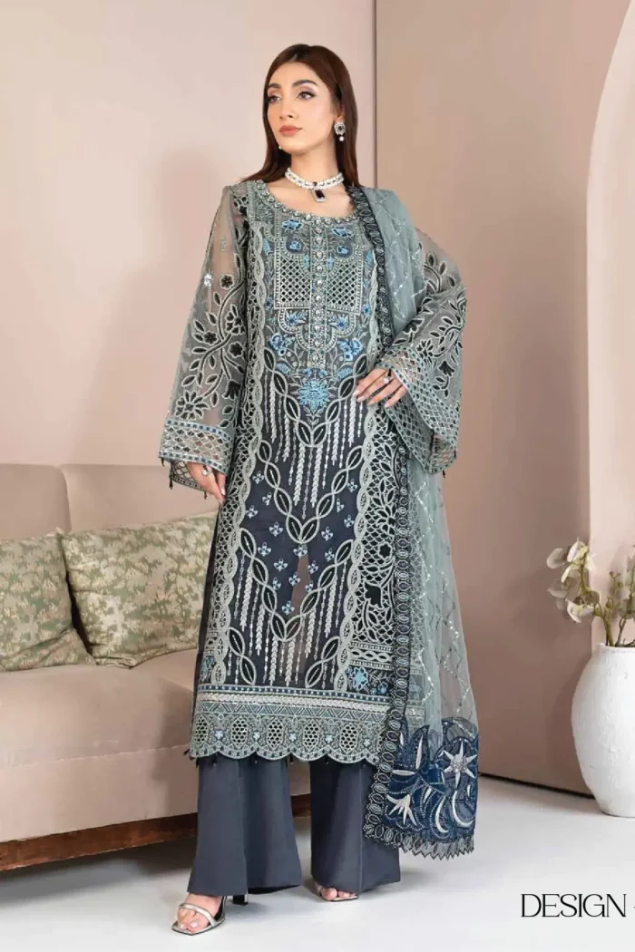 JJ Embellish Luxury 3 Piece - Design-6
