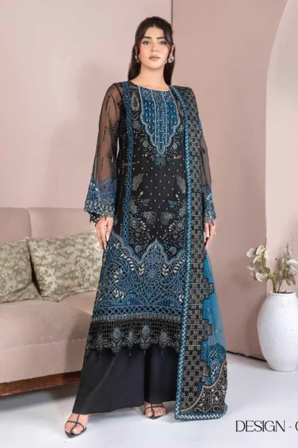 JJ Embellish Luxury 3 Piece - Design-8