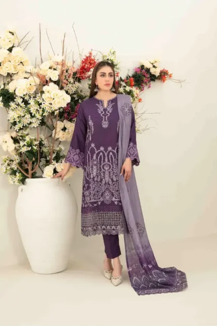 Ziya By Tawakkal Embroidered Viscose Jacquard Semi Stitched