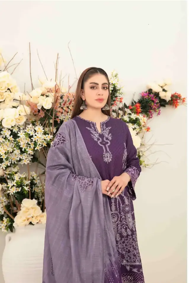 Ziya By Tawakkal Embroidered Viscose Jacquard Semi Stitched