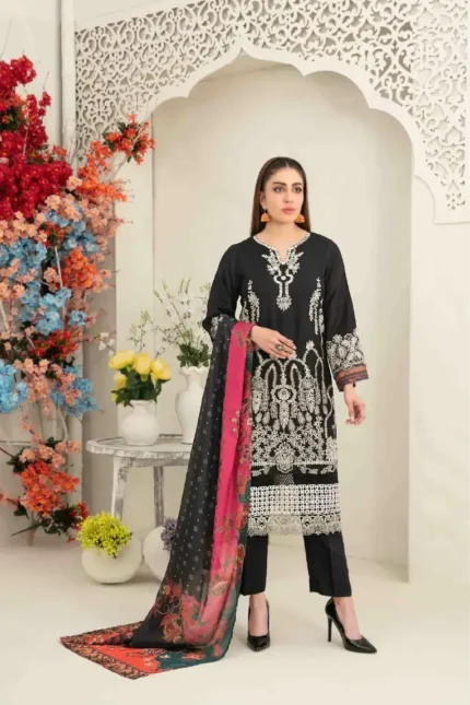 Ziya By Tawakkal Embroidered Viscose Jacquard Semi Stitched D#5257