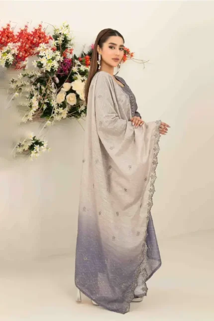 Ziya By Tawakkal Embroidered Viscose Jacquard Semi Stitched D#5258