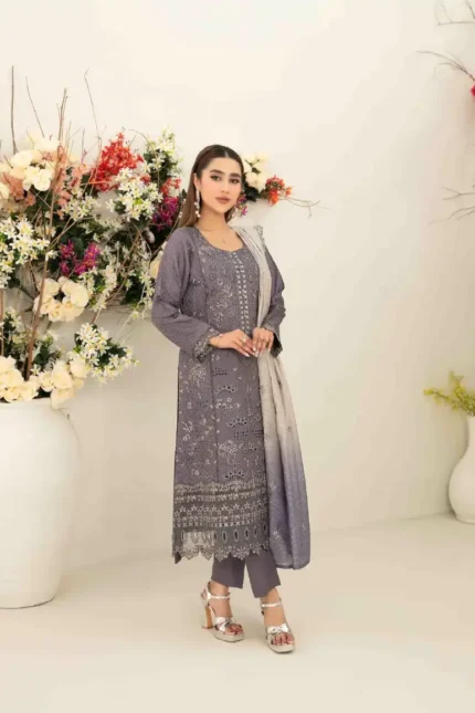 Ziya By Tawakkal Embroidered Viscose Jacquard Semi Stitched D#5258