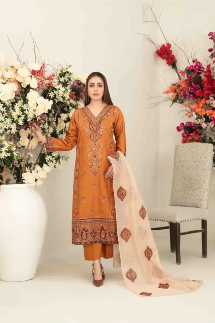 Ziya By Tawakkal Embroidered Viscose Jacquard Semi Stitched D#5259