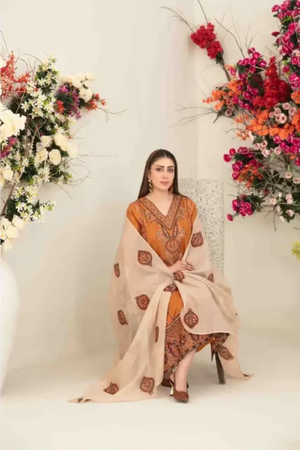 Ziya By Tawakkal Embroidered Viscose Jacquard Semi Stitched D#5259