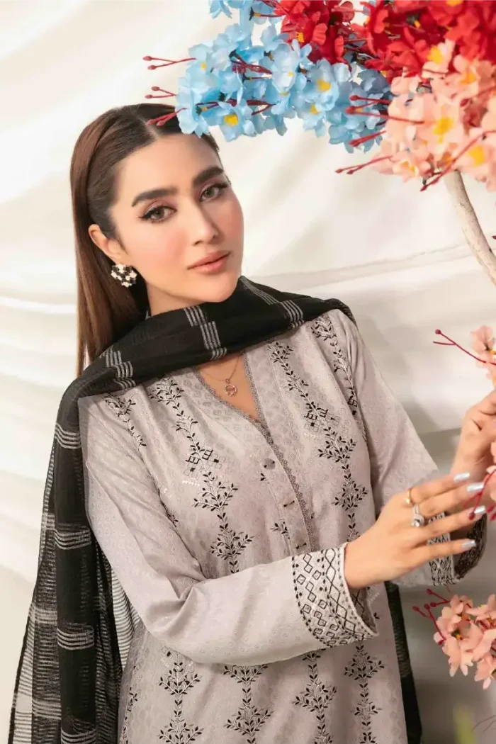 Ziya By Tawakkal Embroidered Viscose Jacquard Semi Stitched D#5260